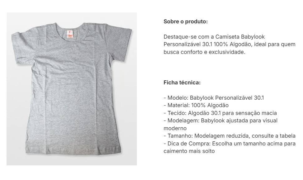 Blusa Baby Look - Minimalista - Asymmetry