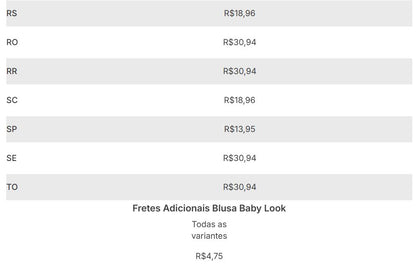 Blusa Baby Look Algodão - Minimalista Flores