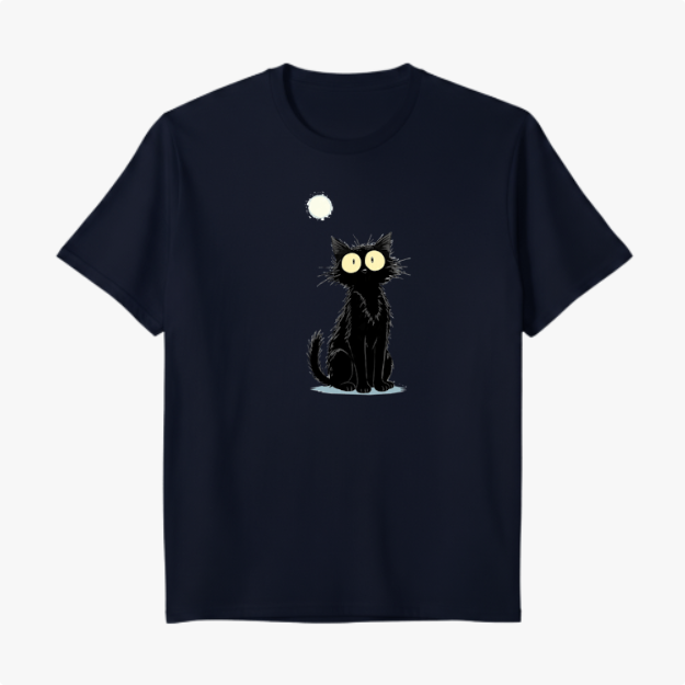 Camiseta Premium - Gato Preto