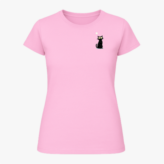 Blusa Baby Look - Minimalista - Gato