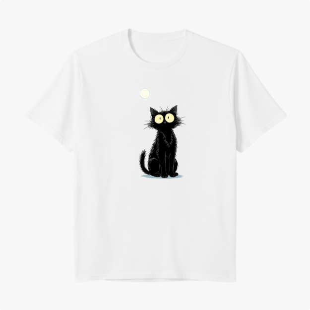 Camiseta Premium - Gato Preto